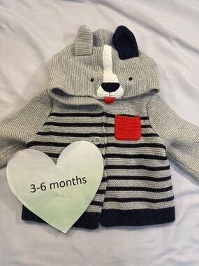 GAP - knit  puppy sweater. 6-12 months